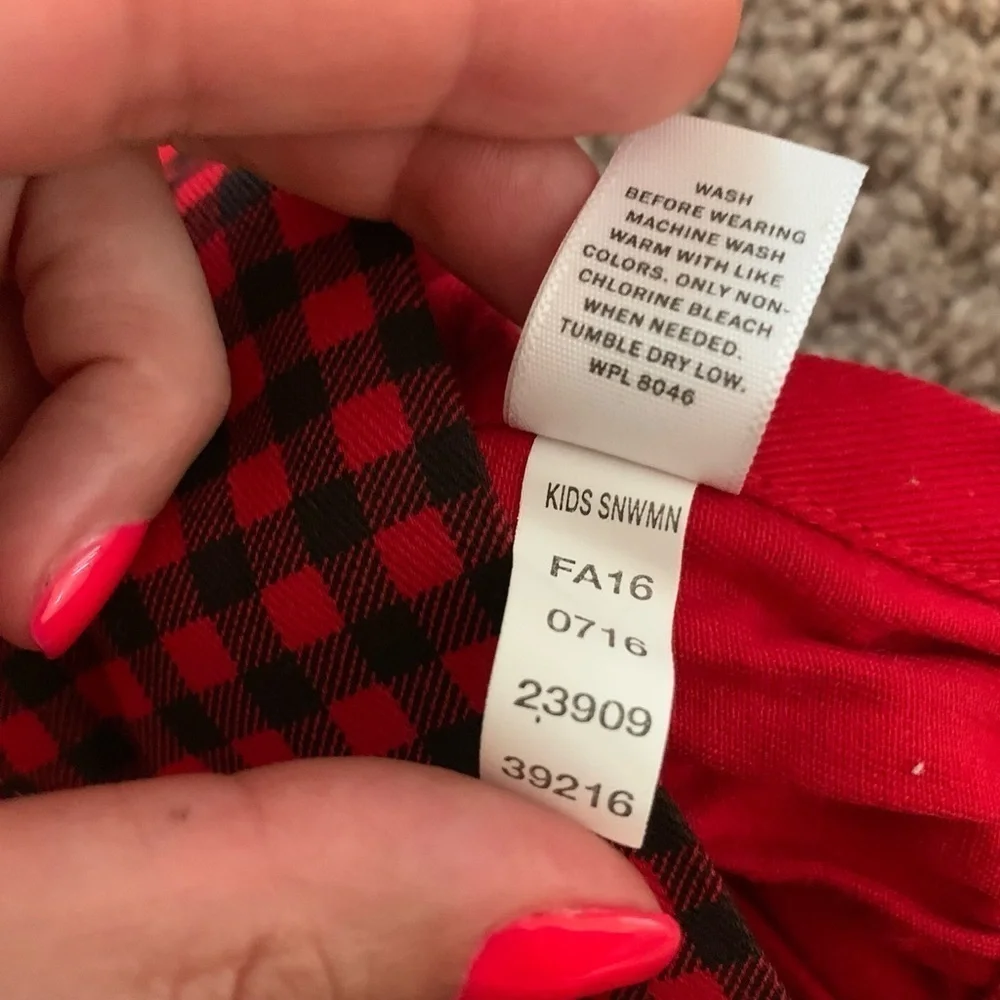 New Martha Stewart Gingham Plaid Swim Hat Red Black